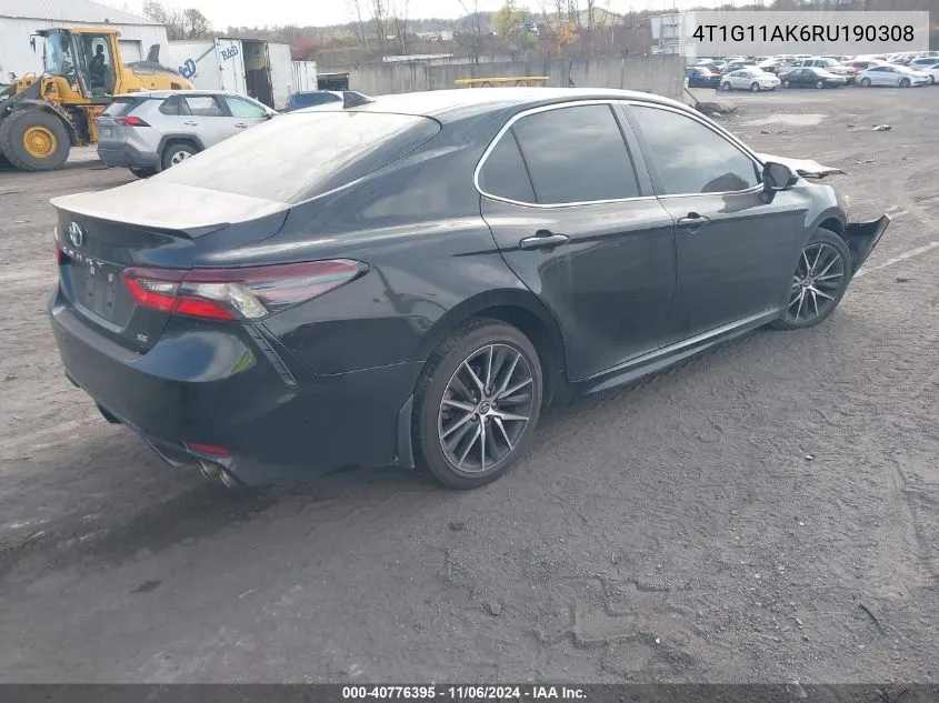 2024 Toyota Camry Se VIN: 4T1G11AK6RU190308 Lot: 40776395