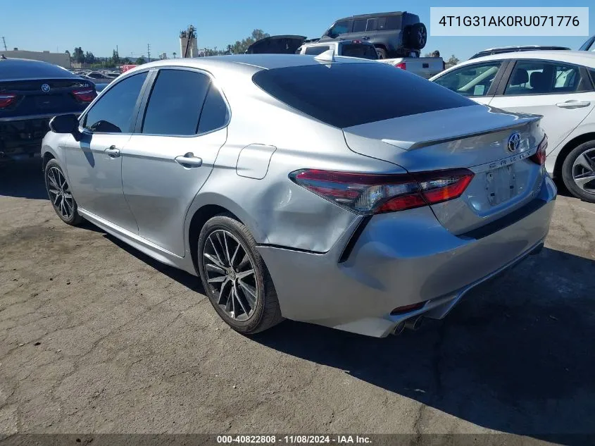 4T1G31AK0RU071776 2024 Toyota Camry Hybrid Se