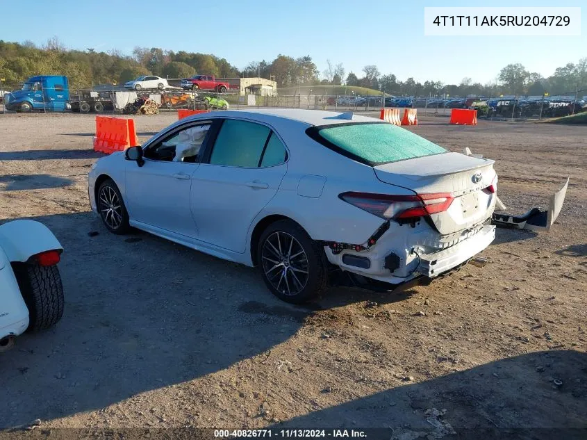 2024 Toyota Camry Se VIN: 4T1T11AK5RU204729 Lot: 40826771