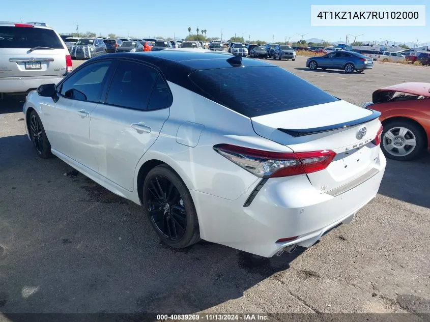 2024 Toyota Camry Xse V6 VIN: 4T1KZ1AK7RU102000 Lot: 40839269