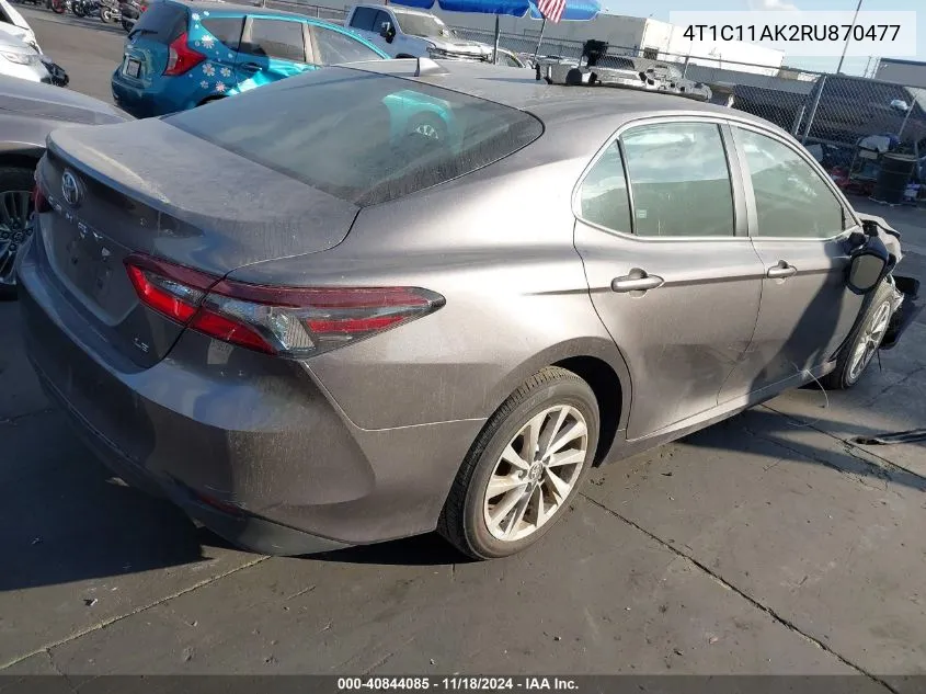 2024 Toyota Camry Le VIN: 4T1C11AK2RU870477 Lot: 40844085