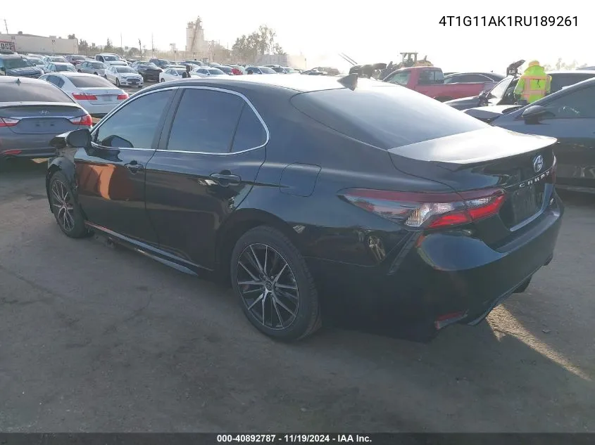 2024 Toyota Camry Se VIN: 4T1G11AK1RU189261 Lot: 40892787