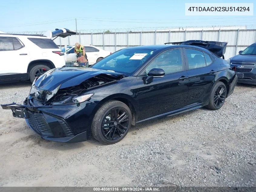 4T1DAACK2SU514294 2025 Toyota Camry Se