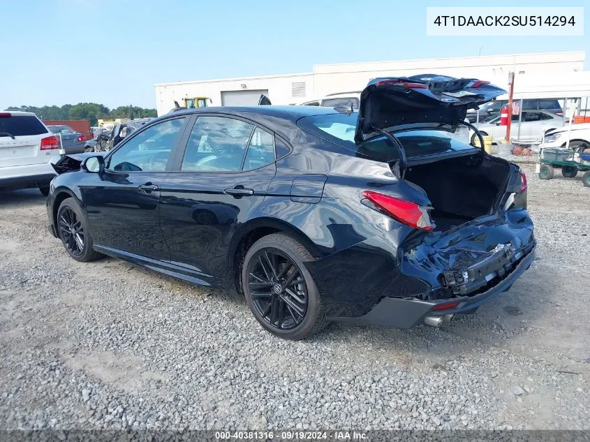 4T1DAACK2SU514294 2025 Toyota Camry Se