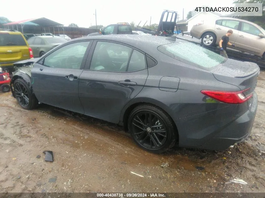 4T1DAACK0SU534270 2025 Toyota Camry Se