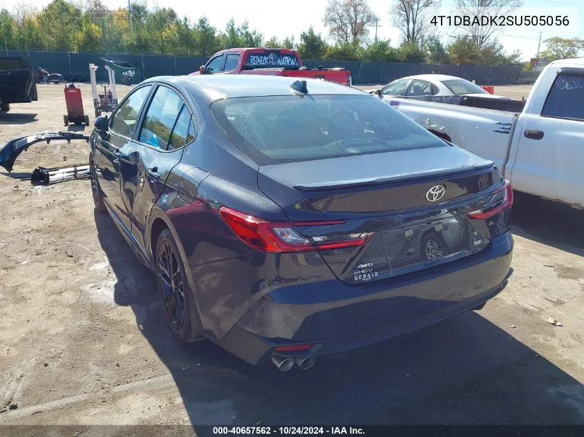 4T1DBADK2SU505056 2025 Toyota Camry Se