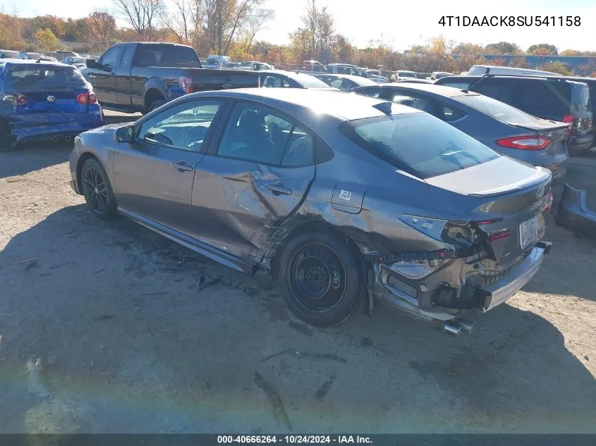 4T1DAACK8SU541158 2025 Toyota Camry Xse/Xle/Le/Se