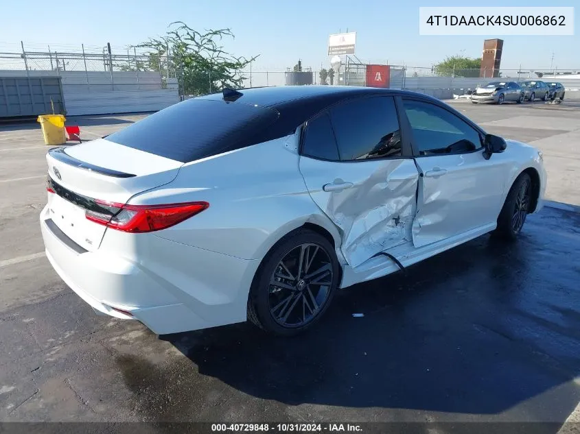 4T1DAACK4SU006862 2025 Toyota Camry Xse