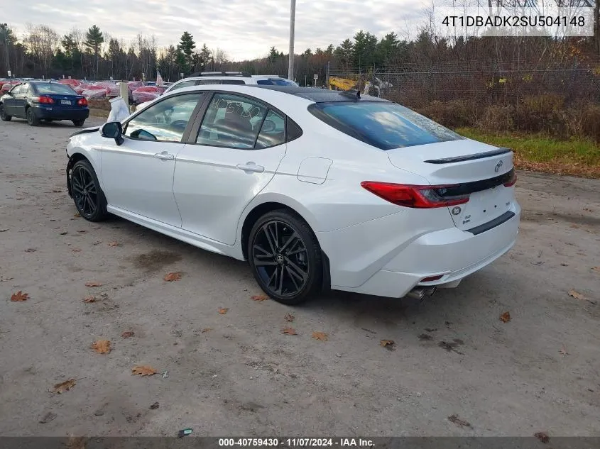 2025 Toyota Camry Xse VIN: 4T1DBADK2SU504148 Lot: 40759430