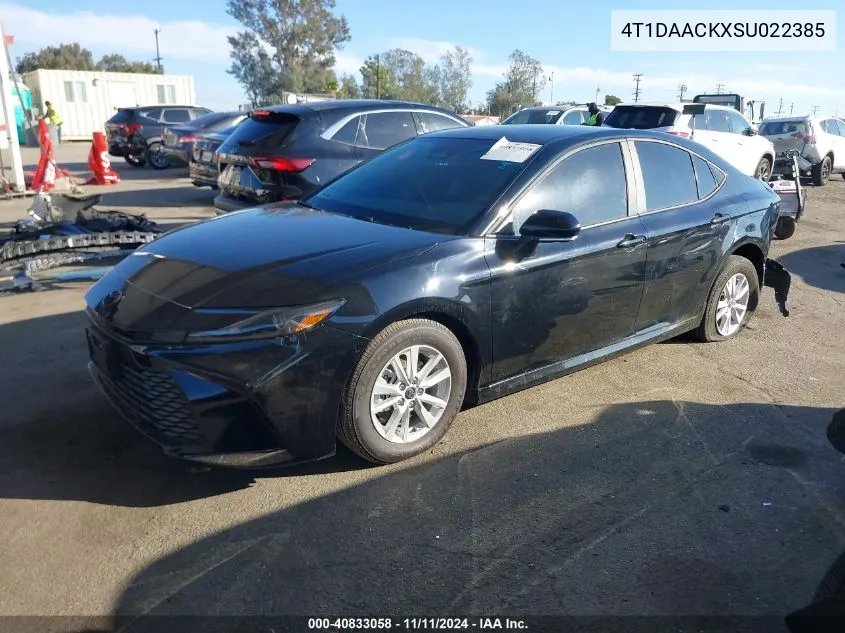 2025 Toyota Camry Le VIN: 4T1DAACKXSU022385 Lot: 40833058