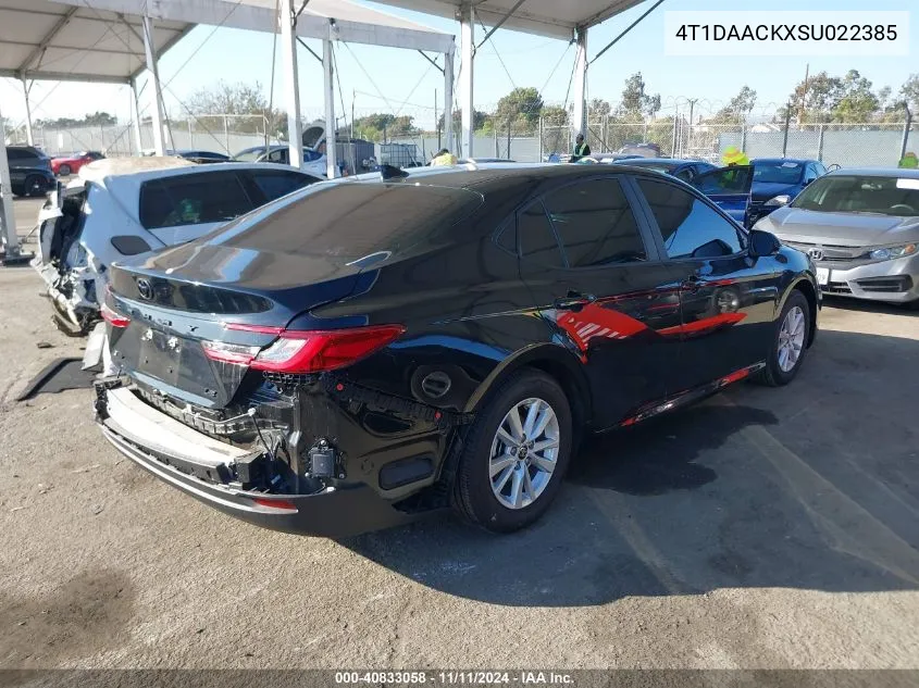 2025 Toyota Camry Le VIN: 4T1DAACKXSU022385 Lot: 40833058