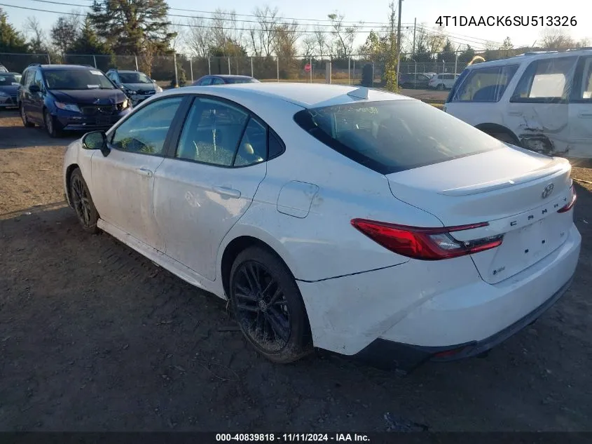 2025 Toyota Camry Se VIN: 4T1DAACK6SU513326 Lot: 40839818