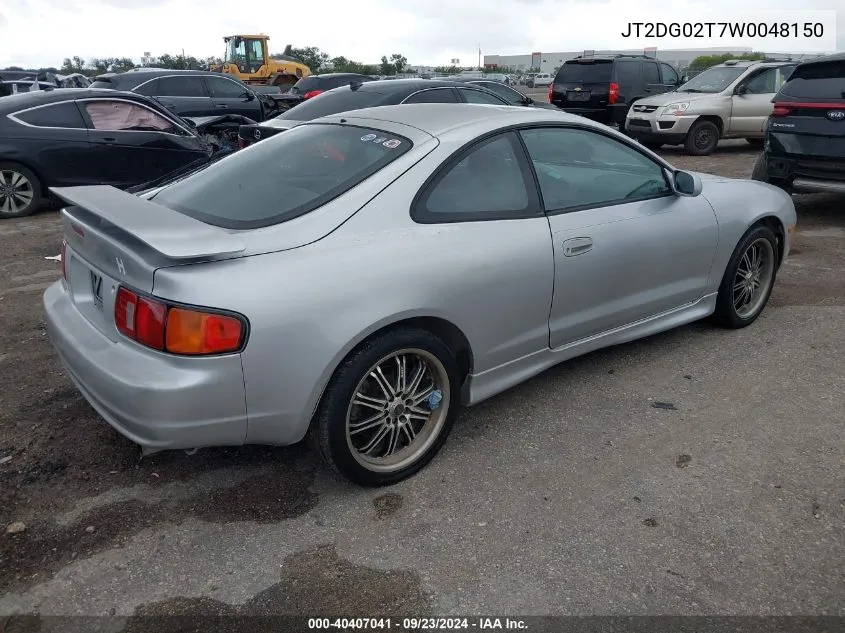 1998 Toyota Celica Gt VIN: JT2DG02T7W0048150 Lot: 40407041