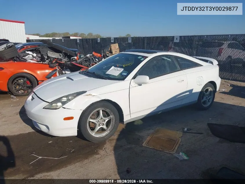 2000 Toyota Celica Gts VIN: JTDDY32T3Y0029877 Lot: 39509917