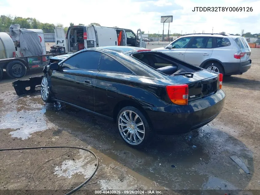 2000 Toyota Celica Gt VIN: JTDDR32T8Y0069126 Lot: 40430926