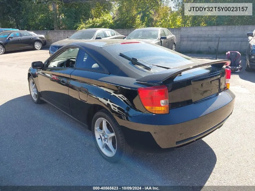 2000 Toyota Celica Gts VIN: JTDDY32T5Y0023157 Lot: 40565623