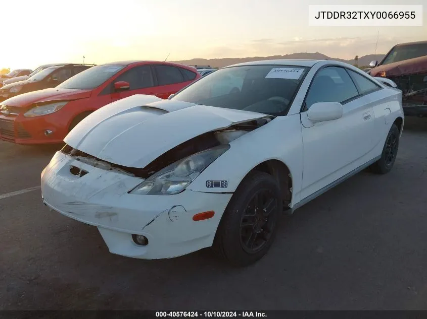 2000 Toyota Celica Gt VIN: JTDDR32TXY0066955 Lot: 40576424