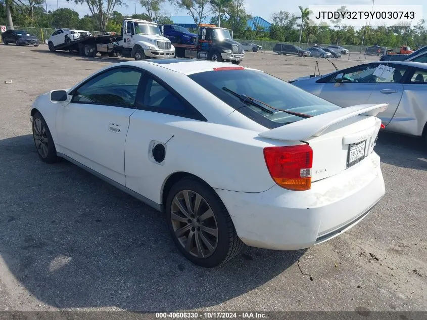 JTDDY32T9Y0030743 2000 Toyota Celica Gts