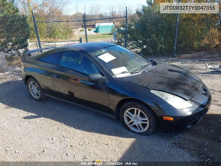 2000 Toyota Celica Gt VIN: JTDDR32T1Y0047355 Lot: 40686514