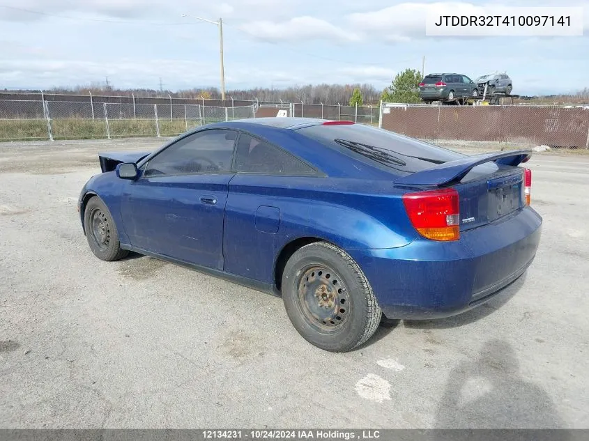 2001 Toyota Celica VIN: JTDDR32T410097141 Lot: 12134231