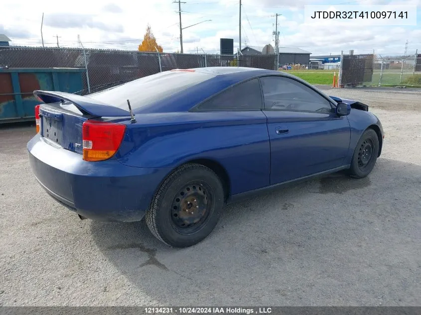 2001 Toyota Celica VIN: JTDDR32T410097141 Lot: 12134231