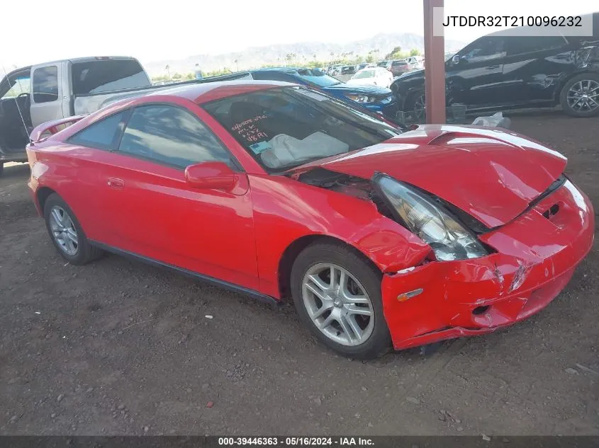 2001 Toyota Celica Gt VIN: JTDDR32T210096232 Lot: 39446363