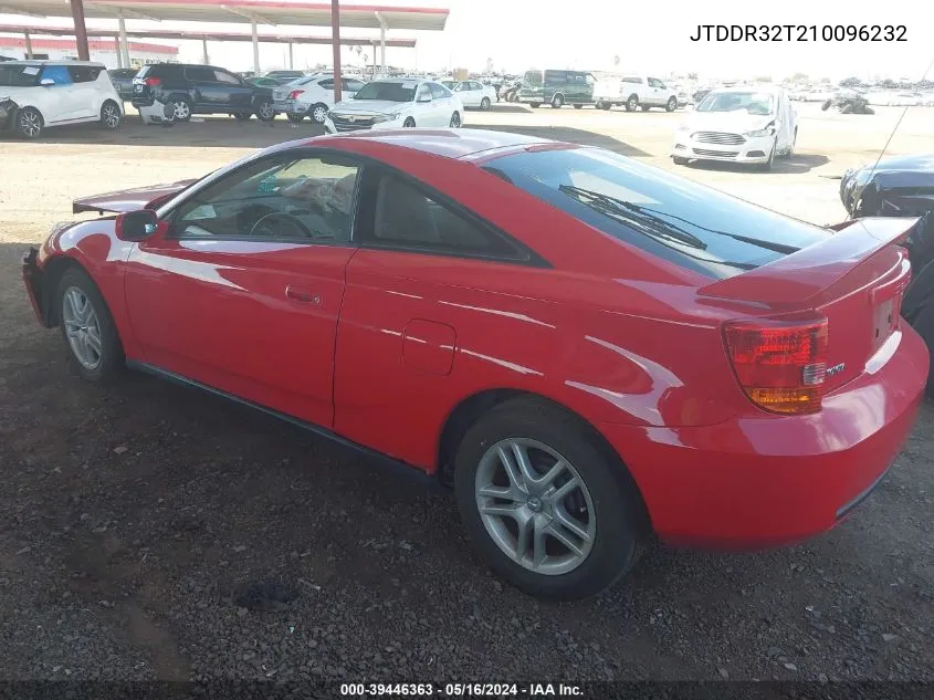 2001 Toyota Celica Gt VIN: JTDDR32T210096232 Lot: 39446363