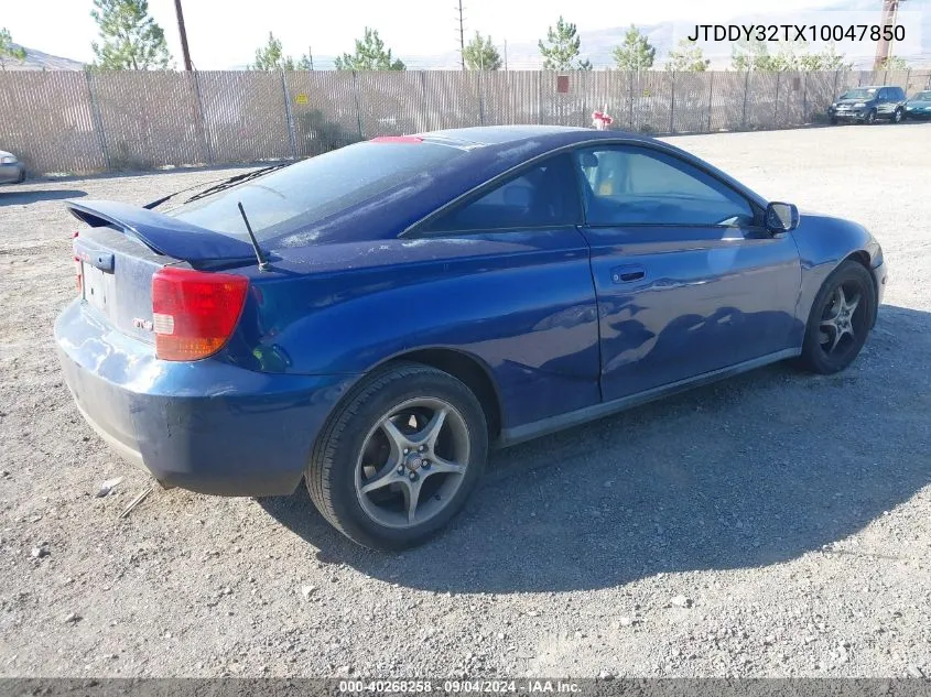 2001 Toyota Celica Gts VIN: JTDDY32TX10047850 Lot: 40268258