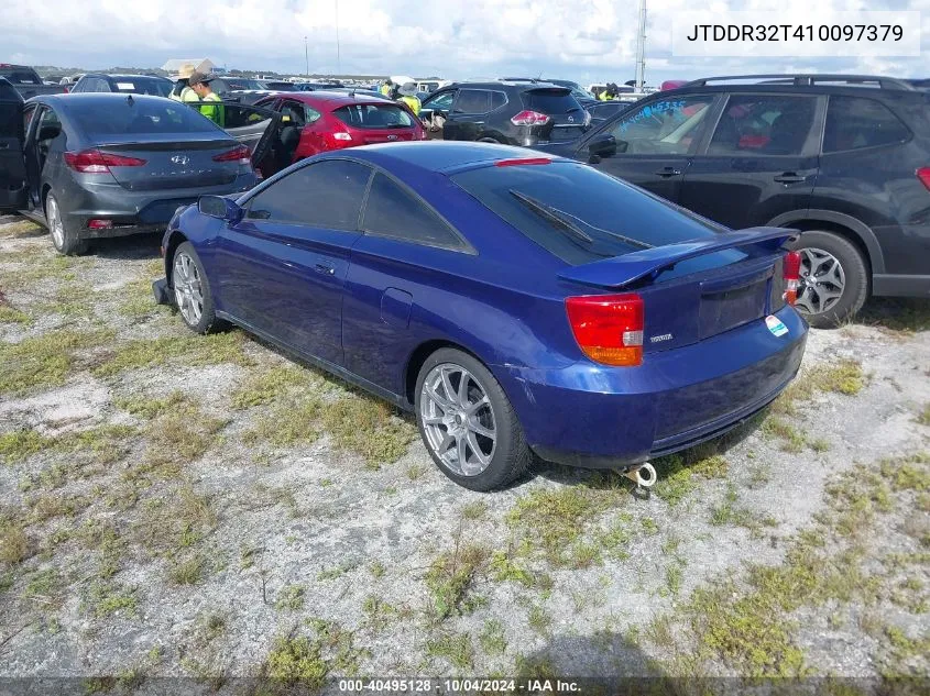 2001 Toyota Celica Gt VIN: JTDDR32T410097379 Lot: 40495128