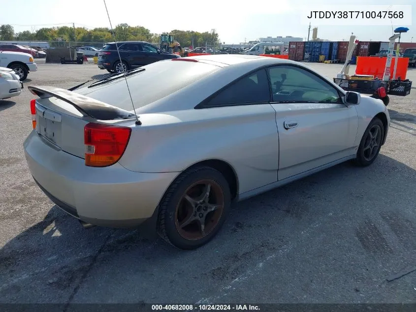 2001 Toyota Celica Gts VIN: JTDDY38T710047568 Lot: 40682008