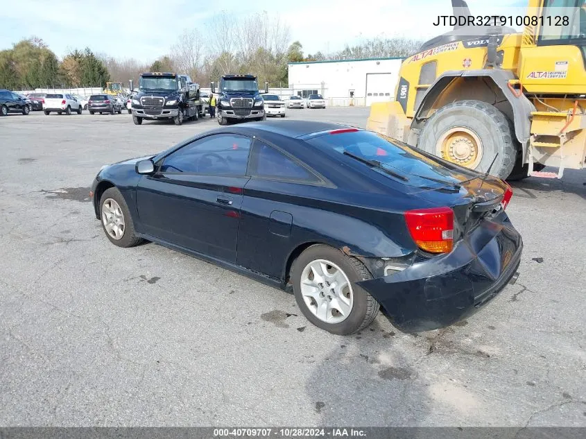 2001 Toyota Celica Gt VIN: JTDDR32T910081128 Lot: 40709707