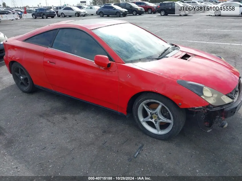 2001 Toyota Celica Gts VIN: JTDDY38T510045558 Lot: 40715188