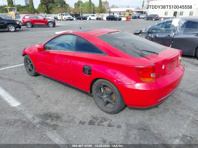 2001 Toyota Celica Gts VIN: JTDDY38T510045558 Lot: 40715188