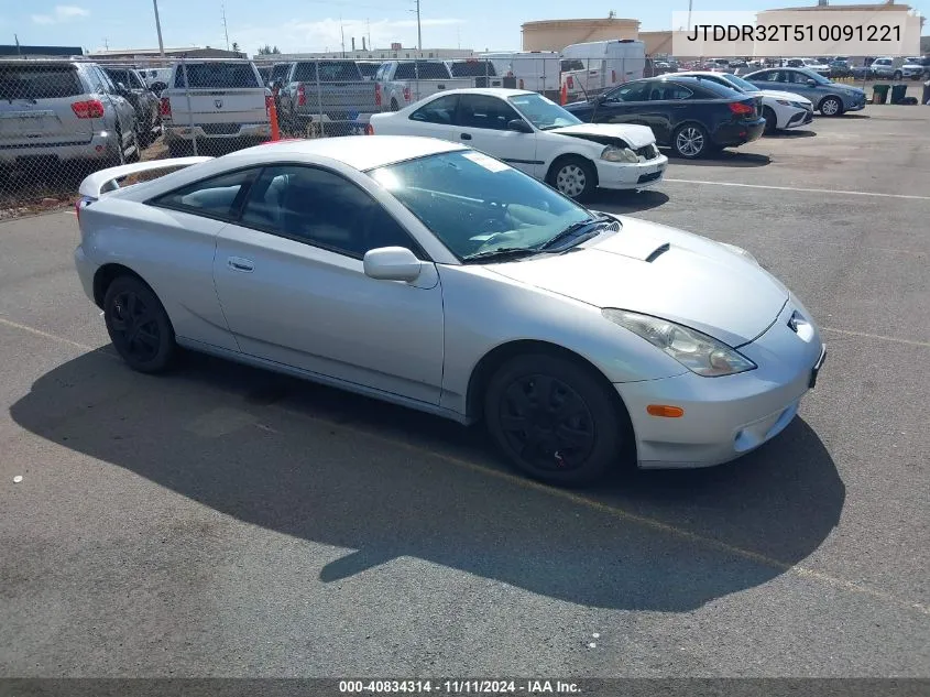 2001 Toyota Celica Gt VIN: JTDDR32T510091221 Lot: 40834314