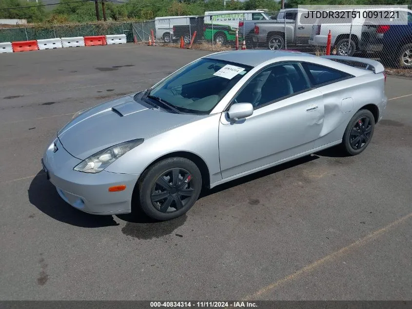 2001 Toyota Celica Gt VIN: JTDDR32T510091221 Lot: 40834314