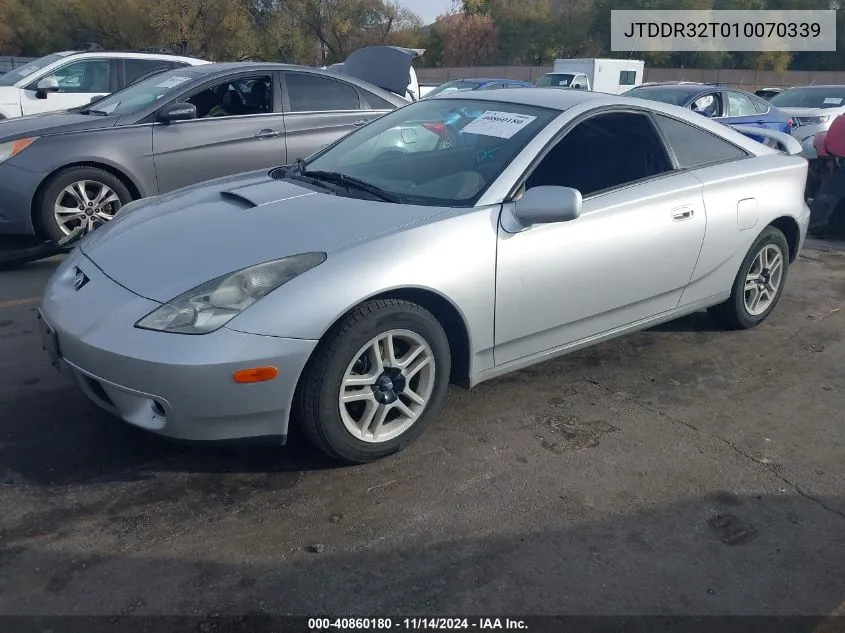 2001 Toyota Celica Gt VIN: JTDDR32T010070339 Lot: 40860180