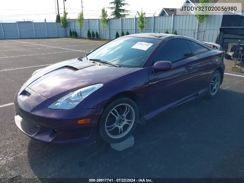 JTDDY32T020056980 2002 Toyota Celica Gts