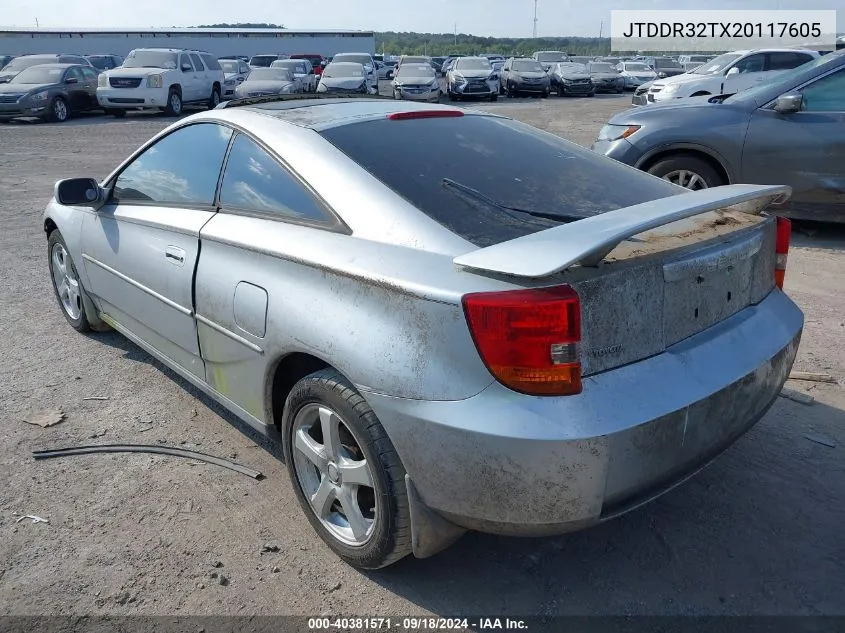 2002 Toyota Celica Gt VIN: JTDDR32TX20117605 Lot: 40381571