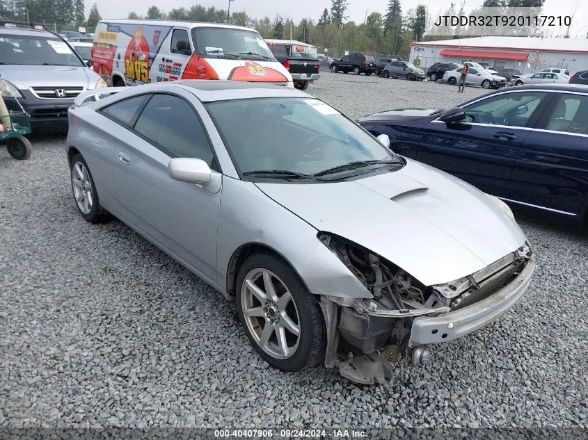 2002 Toyota Celica Gt VIN: JTDDR32T920117210 Lot: 40407906