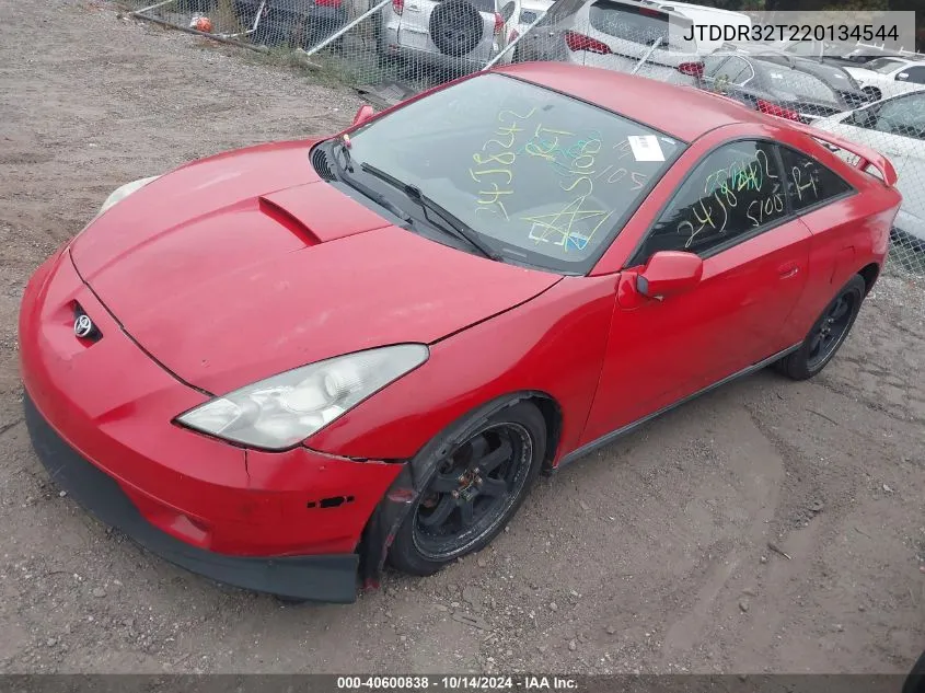 2002 Toyota Celica Gt VIN: JTDDR32T220134544 Lot: 40600838