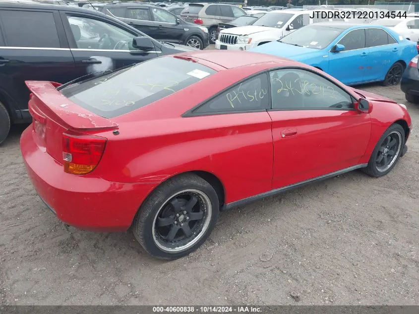 2002 Toyota Celica Gt VIN: JTDDR32T220134544 Lot: 40600838