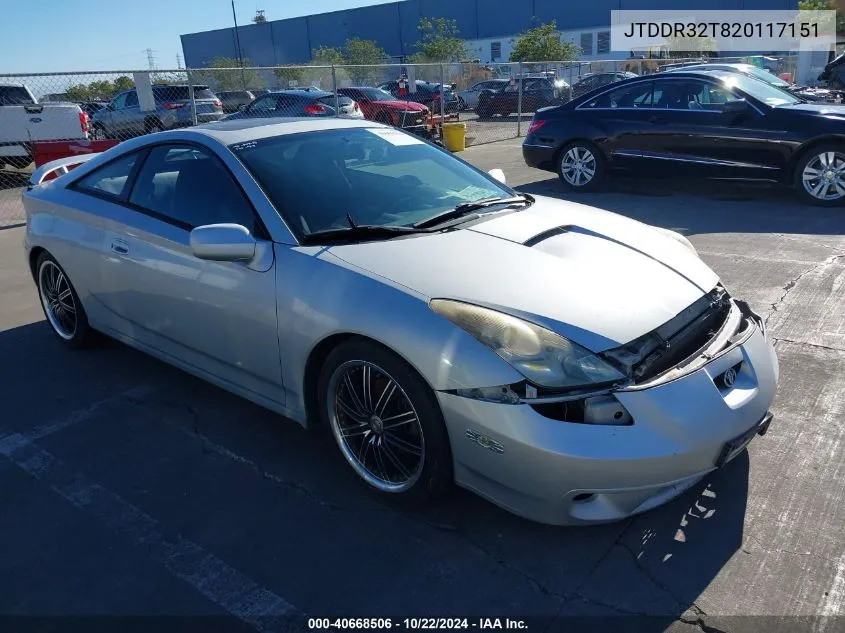 2002 Toyota Celica Gt VIN: JTDDR32T820117151 Lot: 40668506