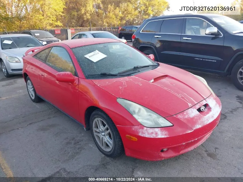 2002 Toyota Celica Gt VIN: JTDDR32T620136961 Lot: 40669214