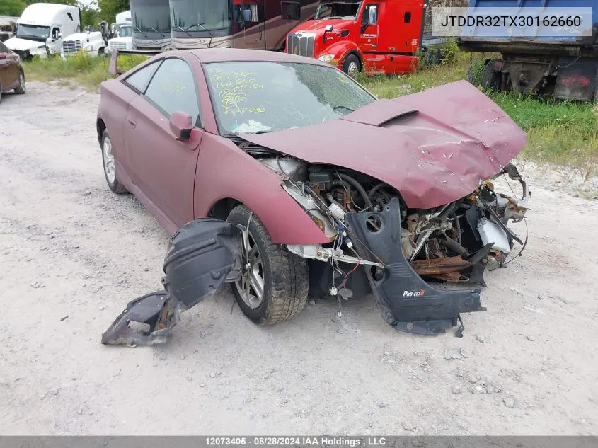 2003 Toyota Celica Gt VIN: JTDDR32TX30162660 Lot: 12073405