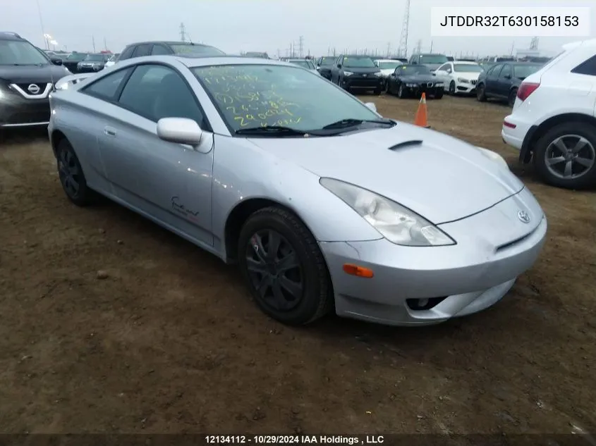 2003 Toyota Celica Gt VIN: JTDDR32T630158153 Lot: 12134112