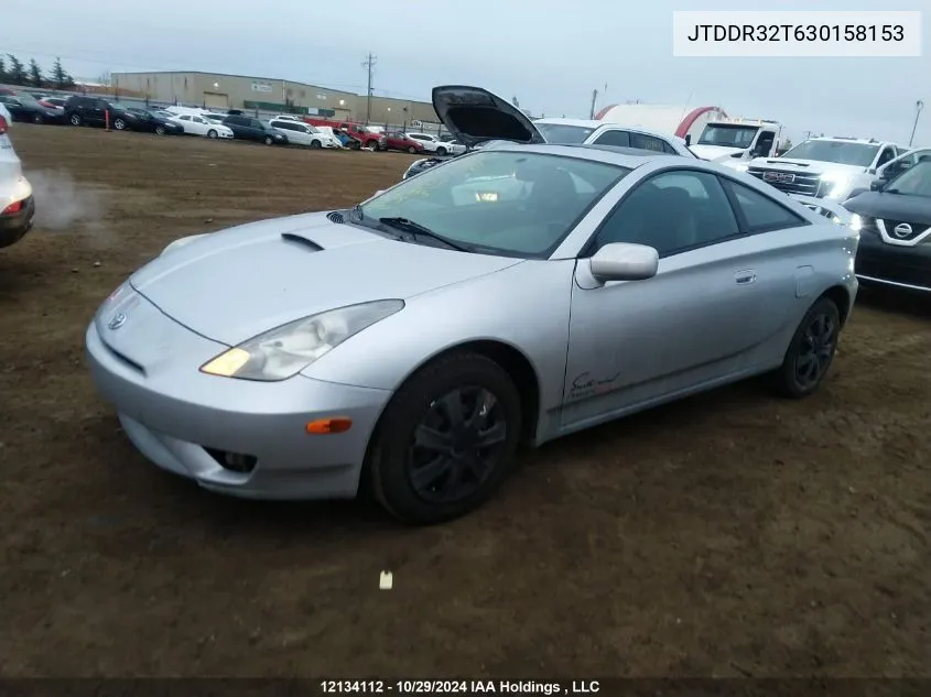 2003 Toyota Celica Gt VIN: JTDDR32T630158153 Lot: 12134112