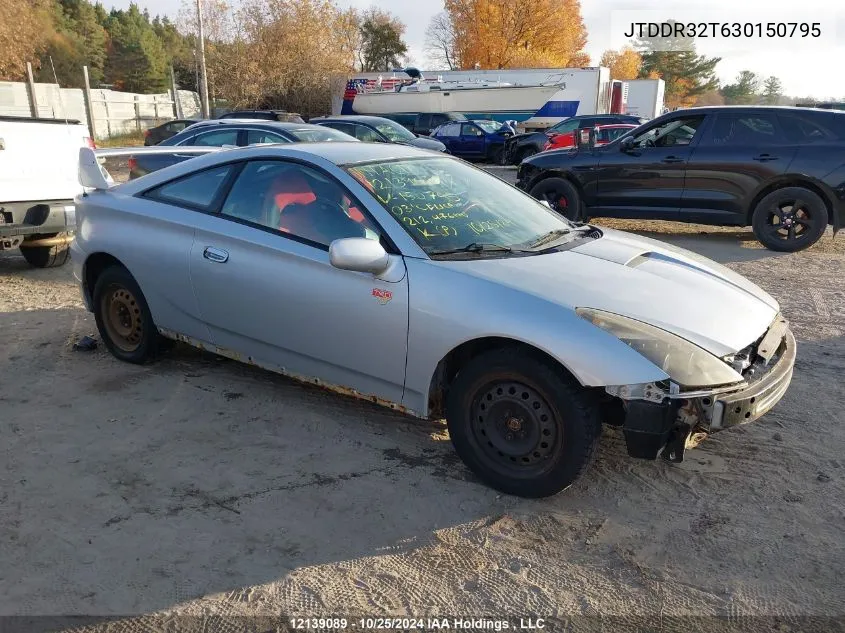 2003 Toyota Celica VIN: JTDDR32T630150795 Lot: 12139089