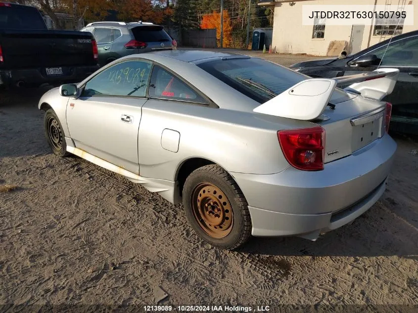 2003 Toyota Celica VIN: JTDDR32T630150795 Lot: 12139089