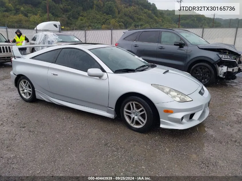 2003 Toyota Celica Gt VIN: JTDDR32TX30165736 Lot: 40443939