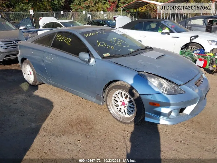 2003 Toyota Celica Gt VIN: JTDDR32T430167062 Lot: 40667172